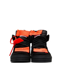 schwarze hohe Sneakers aus Segeltuch von Off-White