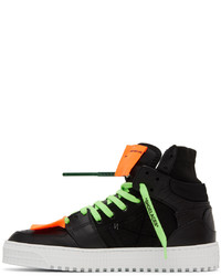 schwarze hohe Sneakers aus Segeltuch von Off-White