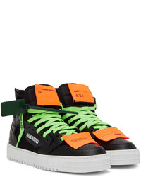 schwarze hohe Sneakers aus Segeltuch von Off-White