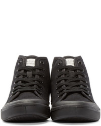 schwarze hohe Sneakers aus Segeltuch von rag & bone