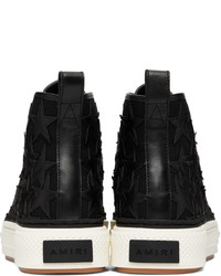schwarze hohe Sneakers aus Segeltuch von Amiri