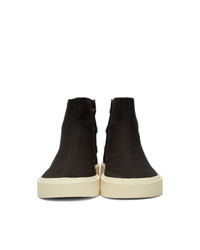 schwarze hohe Sneakers aus Segeltuch von Fear Of God