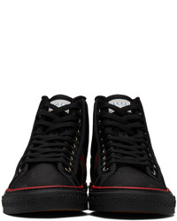 schwarze hohe Sneakers aus Segeltuch von Gucci