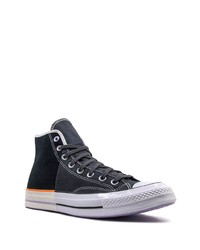 schwarze hohe Sneakers aus Segeltuch von Converse