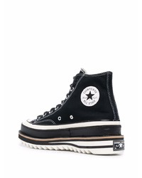 schwarze hohe Sneakers aus Segeltuch von Converse