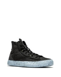 schwarze hohe Sneakers aus Segeltuch von Converse