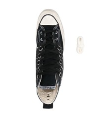 schwarze hohe Sneakers aus Segeltuch von Converse