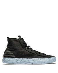 schwarze hohe Sneakers aus Segeltuch von Converse