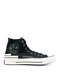 schwarze hohe Sneakers aus Segeltuch von Converse