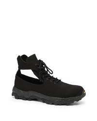 schwarze hohe Sneakers aus Segeltuch von Yohji Yamamoto