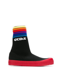 schwarze hohe Sneakers aus Segeltuch von Gcds