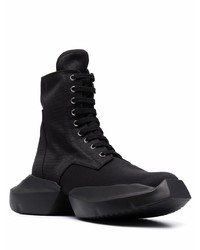 schwarze hohe Sneakers aus Segeltuch von Rick Owens DRKSHDW