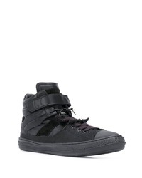 schwarze hohe Sneakers aus Segeltuch von Maison Margiela