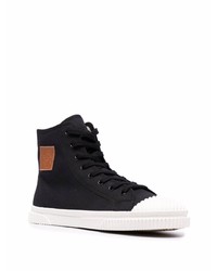 schwarze hohe Sneakers aus Segeltuch von Loewe