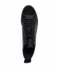 schwarze hohe Sneakers aus Segeltuch von Diesel