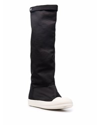 schwarze hohe Sneakers aus Segeltuch von Rick Owens DRKSHDW