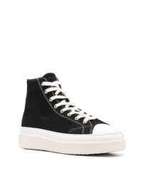 schwarze hohe Sneakers aus Segeltuch von MARANT