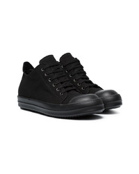 schwarze hohe Sneakers aus Segeltuch von Rick Owens DRKSHDW