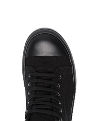 schwarze hohe Sneakers aus Segeltuch von Rick Owens DRKSHDW