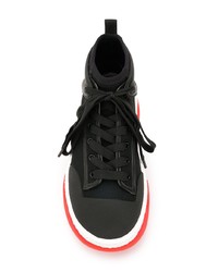 schwarze hohe Sneakers aus Segeltuch von Alexander Wang