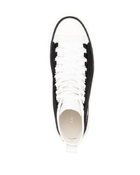 schwarze hohe Sneakers aus Segeltuch von Amiri