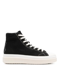 schwarze hohe Sneakers aus Segeltuch von MARANT