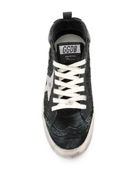 schwarze hohe Sneakers aus Segeltuch von Golden Goose Deluxe Brand