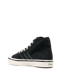 schwarze hohe Sneakers aus Segeltuch von adidas