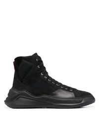 schwarze hohe Sneakers aus Segeltuch von Oamc