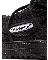 schwarze hohe Sneakers aus Segeltuch von Off-White