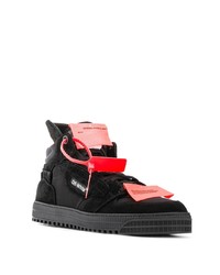 schwarze hohe Sneakers aus Segeltuch von Off-White