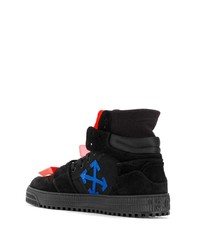 schwarze hohe Sneakers aus Segeltuch von Off-White