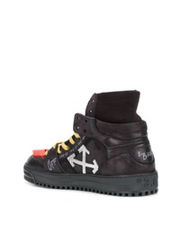 schwarze hohe Sneakers aus Segeltuch von Off-White