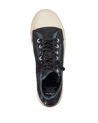 schwarze hohe Sneakers aus Segeltuch von Balenciaga