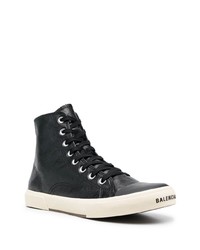 schwarze hohe Sneakers aus Segeltuch von Balenciaga