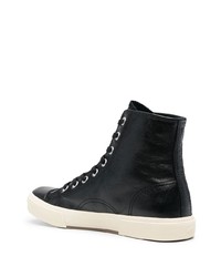 schwarze hohe Sneakers aus Segeltuch von Balenciaga