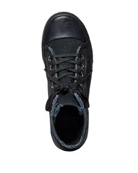 schwarze hohe Sneakers aus Segeltuch von Balenciaga