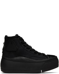 schwarze hohe Sneakers aus Segeltuch von R13