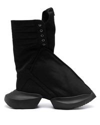 schwarze hohe Sneakers aus Segeltuch von Rick Owens DRKSHDW