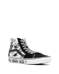 schwarze hohe Sneakers aus Segeltuch von Vans