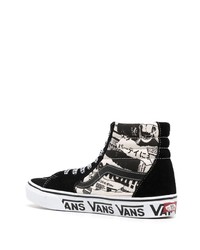 schwarze hohe Sneakers aus Segeltuch von Vans