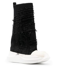 schwarze hohe Sneakers aus Segeltuch von Rick Owens DRKSHDW