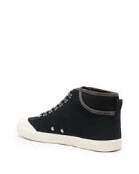 schwarze hohe Sneakers aus Segeltuch von Bally