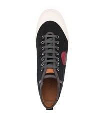 schwarze hohe Sneakers aus Segeltuch von Bally