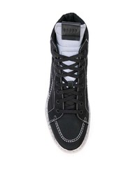 schwarze hohe Sneakers aus Segeltuch von Rhude