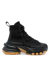 schwarze hohe Sneakers aus Segeltuch von Wooyoungmi
