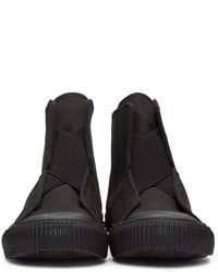 schwarze hohe Sneakers aus Segeltuch von Y's