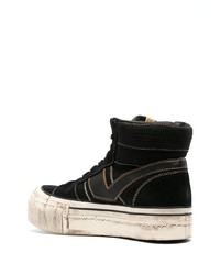 schwarze hohe Sneakers aus Segeltuch von VISVIM
