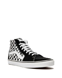 schwarze hohe Sneakers aus Wildleder mit Karomuster von Vans