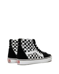 schwarze hohe Sneakers aus Wildleder mit Karomuster von Vans